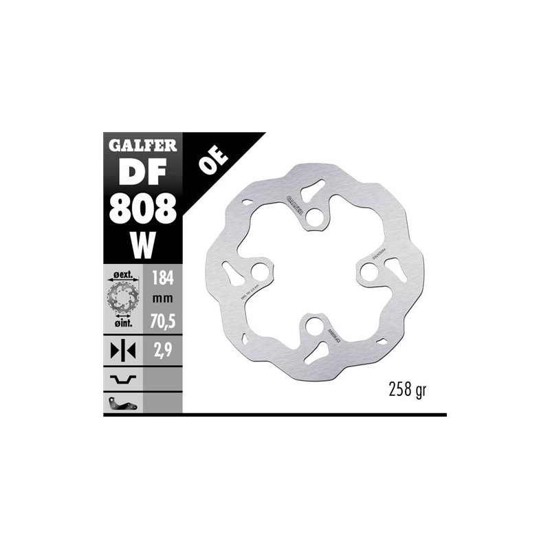 disco freno moto galfer wave fijo 184x2 9mm df808w