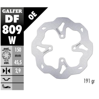 disco freno moto galfer wave fijo 150x2 9mm df809w