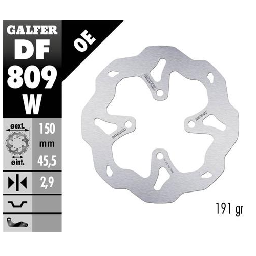 disco freno moto galfer wave fijo 150x2 9mm df809w