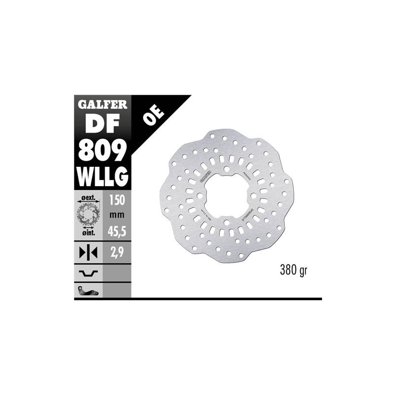 disco freno trasero trial galfer df809wllg 150x2 9 mm 4 anclajes o60