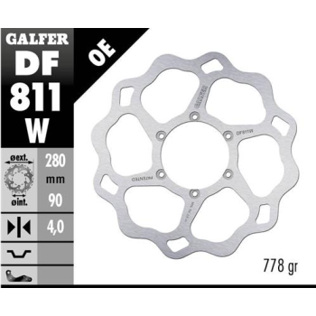 disco freno moto galfer wave fijo 280x4mm df811w