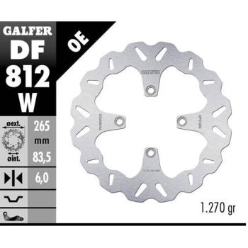 disco freno moto galfer wave fijo 265x6mm df812w