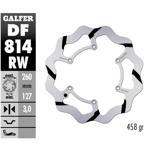 disco freno moto galder wave fijo 260x3mm df814rw