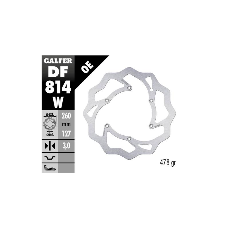 disco freno moto galfer wave fijo 260x3mm df814w