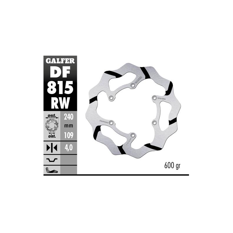 disco freno moto galder wave fijo 240x4mm df815rw