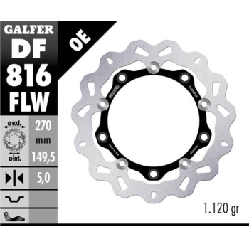 disco freno moto galfer wave flotante 270x5mm df81
