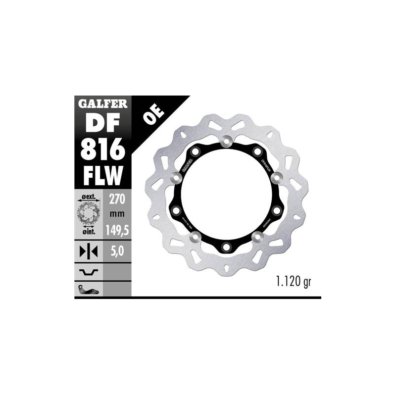 disco freno moto galfer wave flotante 270x5mm df81