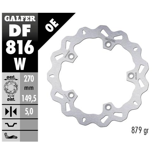 disco freno moto galfer wave fijo 270x5mm df816w
