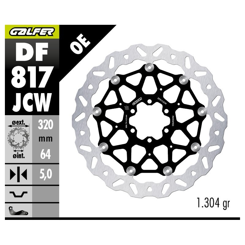 disco freno delantero wave floatech galfer df817jcw bmw s1000rr hp4 s1000r 320x5 mm