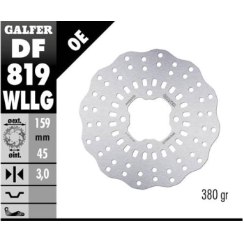 disco freno trasero trial galfer df819wllg 159 5x3 mm full type 4 anclajes o60 beta evo