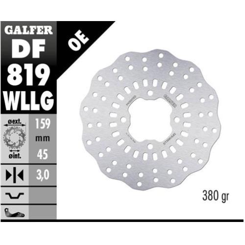 disco freno trasero trial galfer df819wllg 159 5x3 mm full type 4 anclajes o60 beta evo