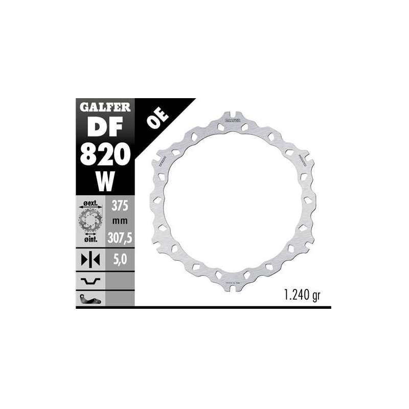 disco freno moto galfer wave fijo 375x5mm df820w