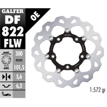 disco freno moto galfer wave flotante 300x5 6mm df