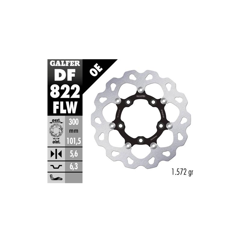 disco freno moto galfer wave flotante 300x5 6mm df