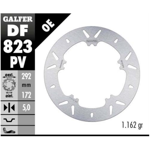 disco freno moto galfer round brake track df823pv