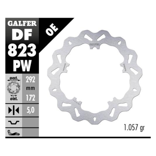 disco freno moto galfer wave brake track df823pw