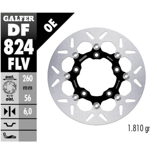 disco freno moto flotante galfer 292x5 6mm df824fl