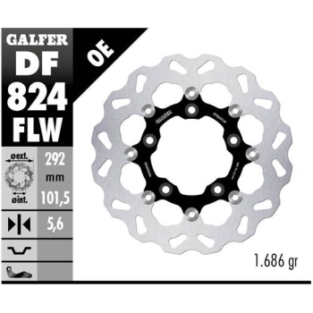 disco freno moto galfer wave flotante 292x5 6mm df