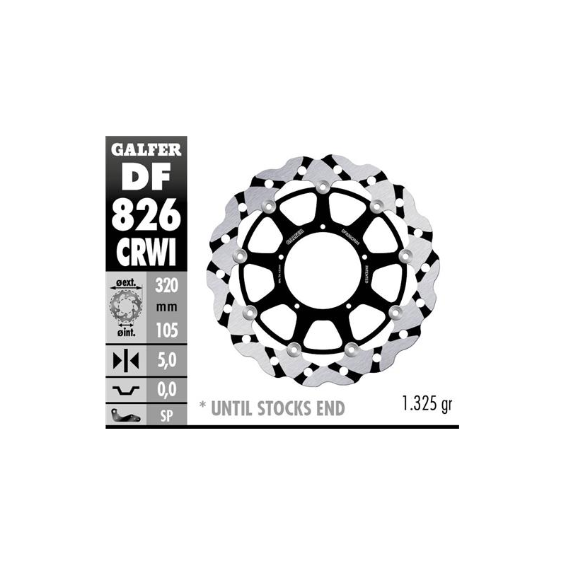disco freno moto galfer wave flotante 320x5mm df82