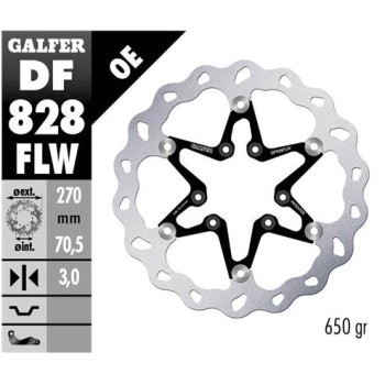 disco freno moto galfer wave flotante 270x3mm df82