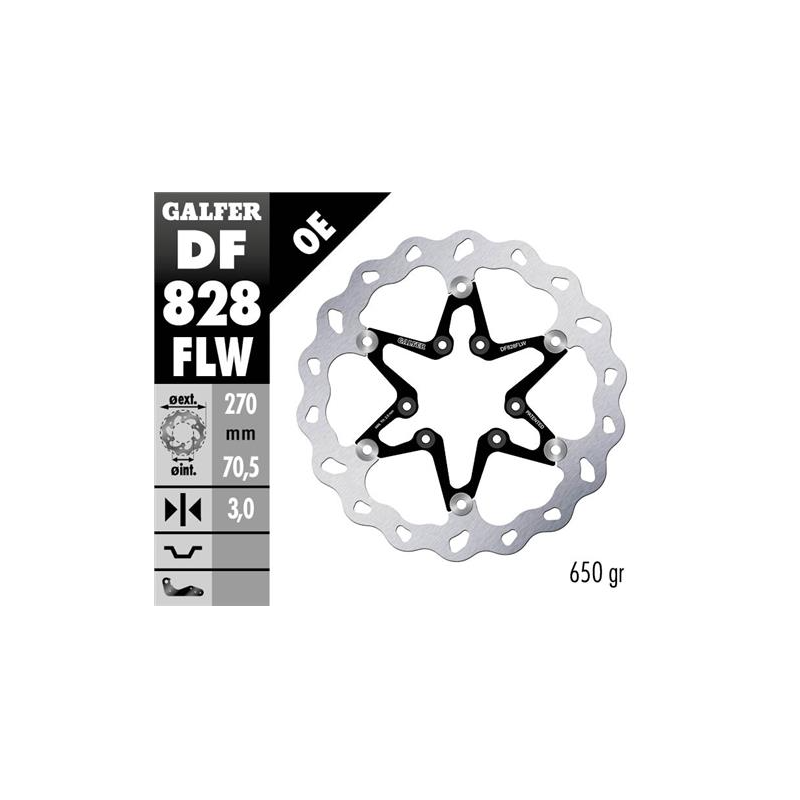 disco freno moto galfer wave flotante 270x3mm df82