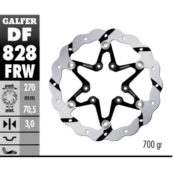 disco freno moto galfer wave flotante derecho df82