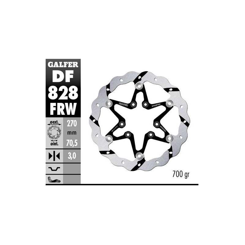 disco freno moto galfer wave flotante derecho df82