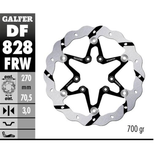 disco freno moto galfer wave flotante derecho df82