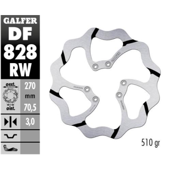 disco freno delantero wave ranurado galfer df828rw 270x3 mm tm en mx smx 6 tornillos o89 5