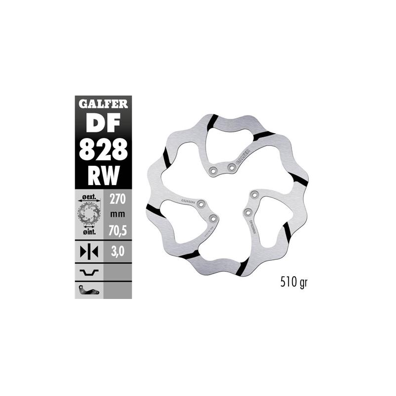 disco freno delantero wave ranurado galfer df828rw 270x3 mm tm en mx smx 6 tornillos o89 5