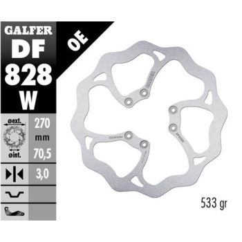 disco freno moto galfer wave fijo 270x3mm df828w