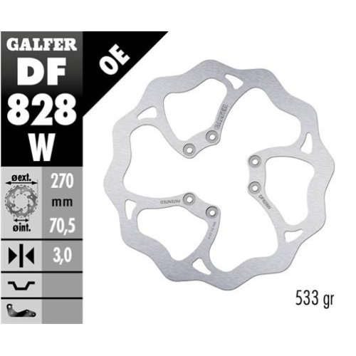 disco freno moto galfer wave fijo 270x3mm df828w