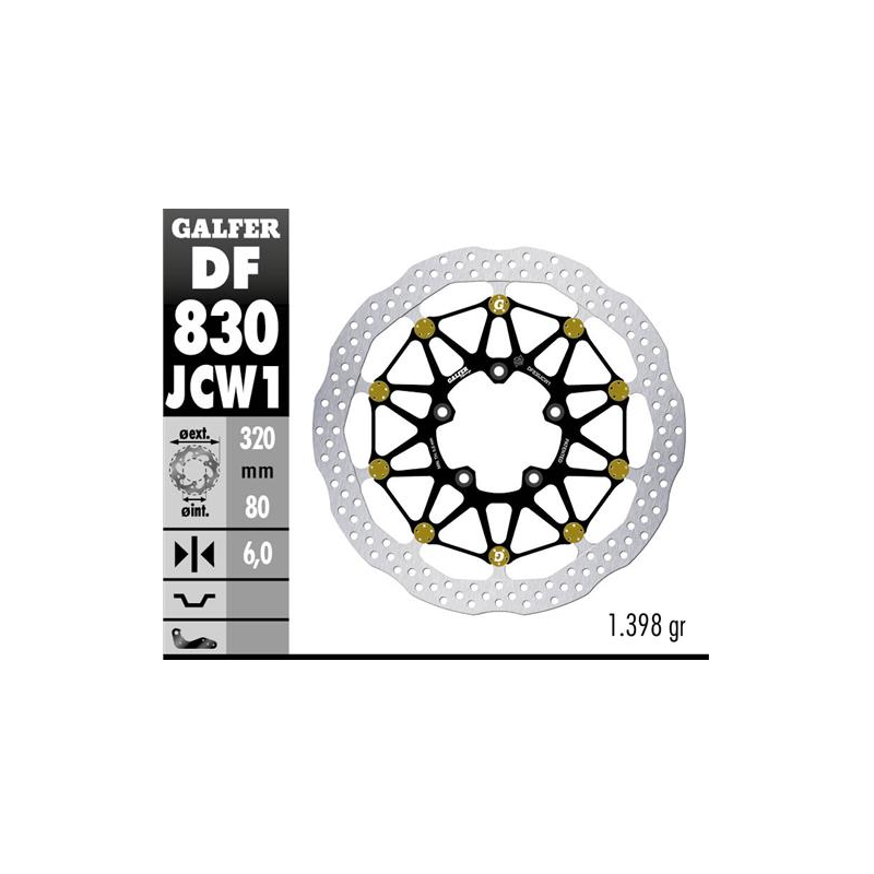 disco freno moto galfer wave flotante df830jcw1g03
