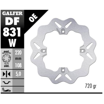 disco freno moto galfer wave fijo 220x5mm df831w