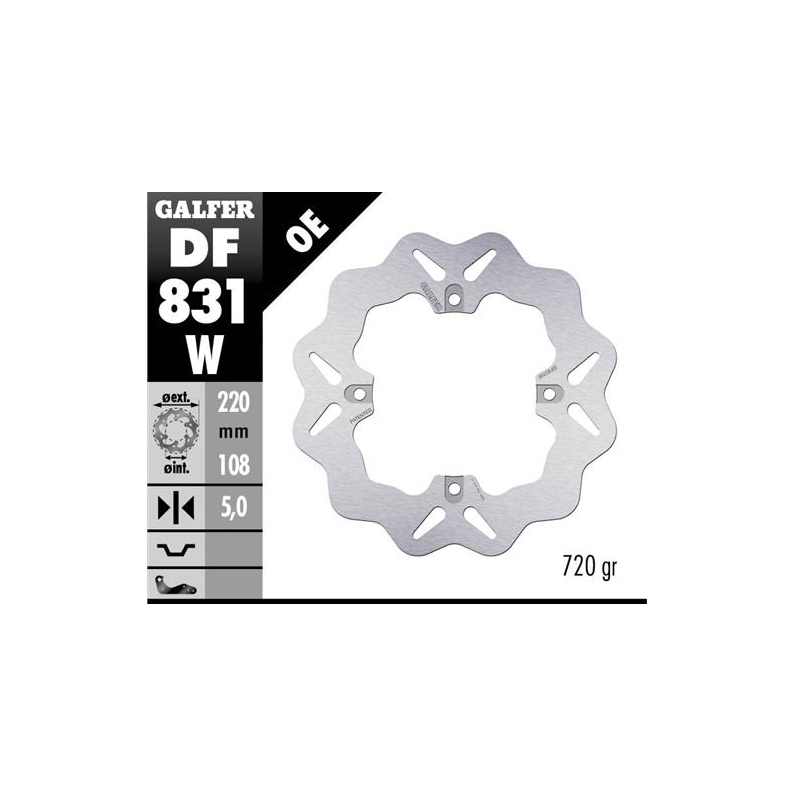 disco freno moto galfer wave fijo 220x5mm df831w