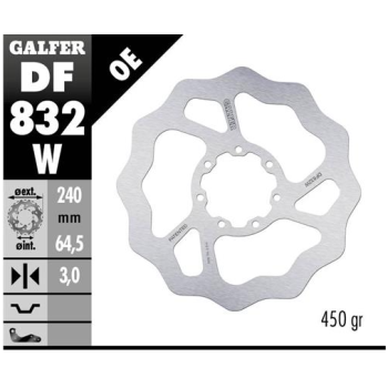 disco freno moto galfer wave fijo 240x3mm df832w