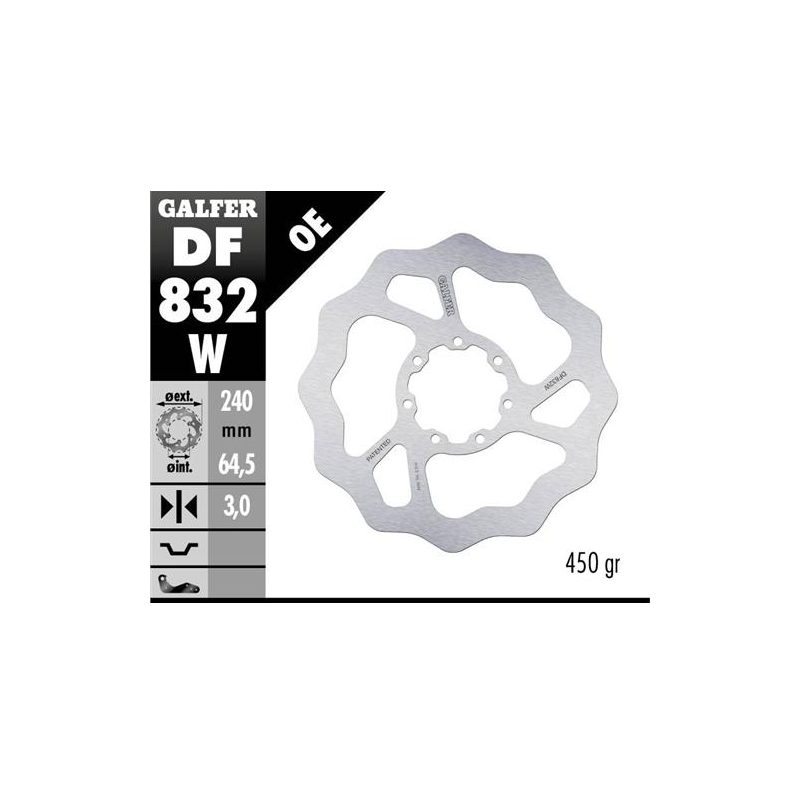 disco freno moto galfer wave fijo 240x3mm df832w