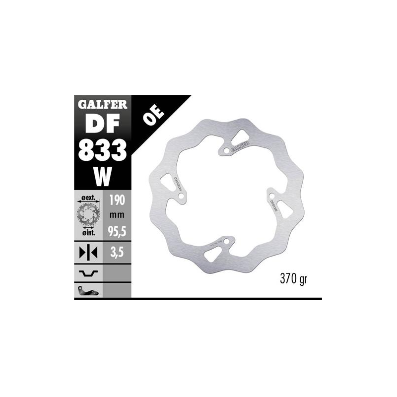 disco freno moto galfer wave fijo 190x3 5mm df833w