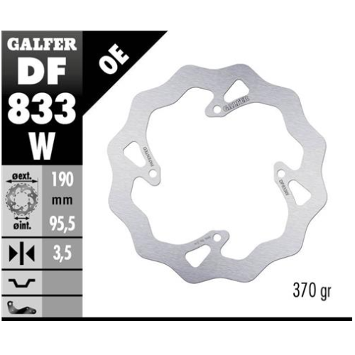 disco freno moto galfer wave fijo 190x3 5mm df833w