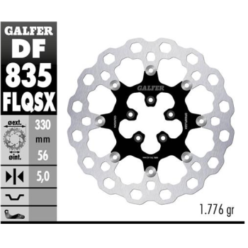 disco freno moto flotante galfer qubic df835flqsx