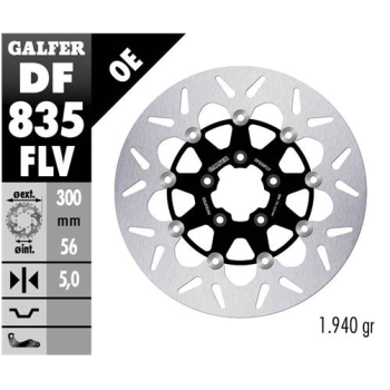 disco freno moto flotante galfer 300x5mm df835flv