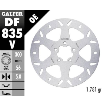 disco freno moto fijo galfer 300x5mm df835v