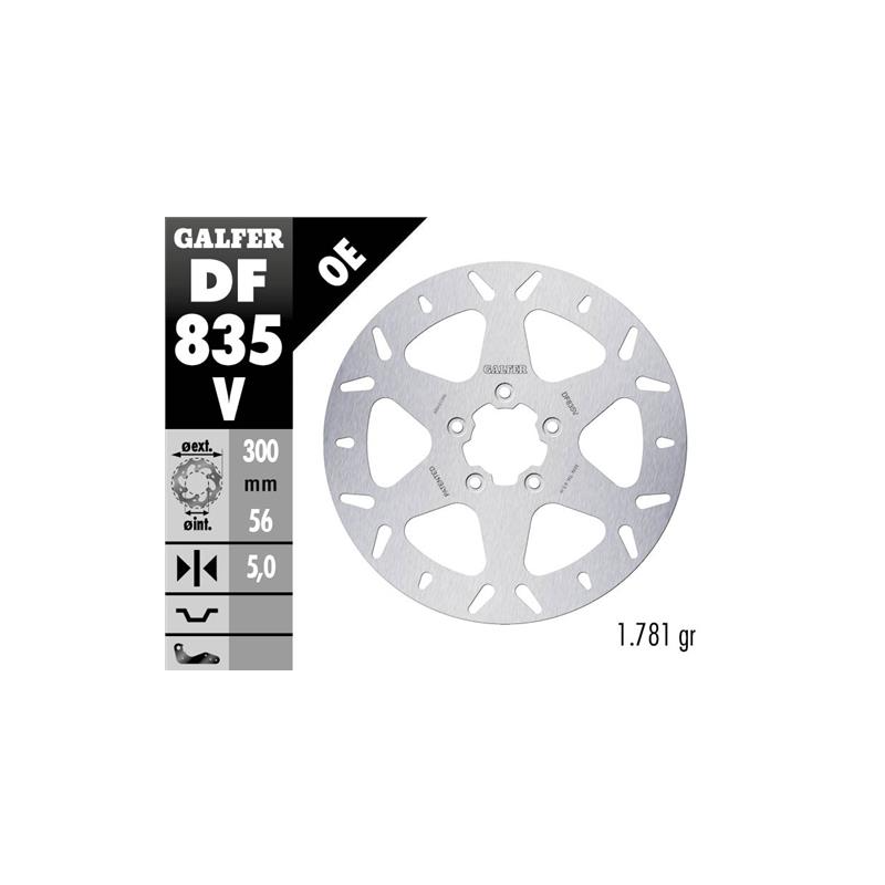 disco freno moto fijo galfer 300x5mm df835v