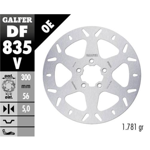 disco freno moto fijo galfer 300x5mm df835v