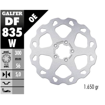 disco freno delantero wave galfer df835w 300x5 mm 5 tornillos o82 5 harley davidson tourin