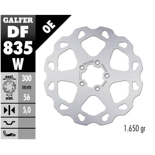 disco freno delantero wave galfer df835w 300x5 mm 5 tornillos o82 5 harley davidson tourin