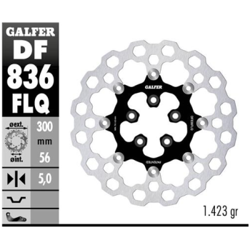 disco freno moto flotante galfer qubic df836flq