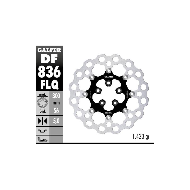 disco freno moto flotante galfer qubic df836flq