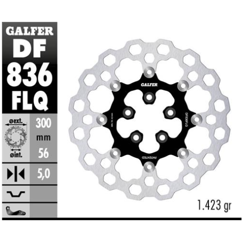 disco freno moto flotante galfer qubic df836flq