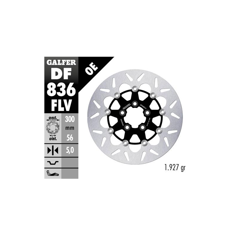 disco freno moto flotante galfer 300x5mm df836flv
